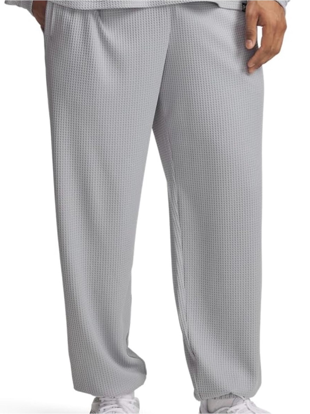 Under Armour UA Men's Rival Waffle Joggers Gray Large Tall LT
